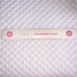 Vintage A & P metal ruler
